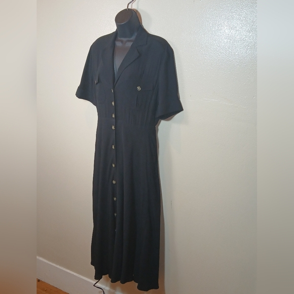 J. Crew Collared camp-pocket shirtdress in black size 6 - Picture 4 of 12